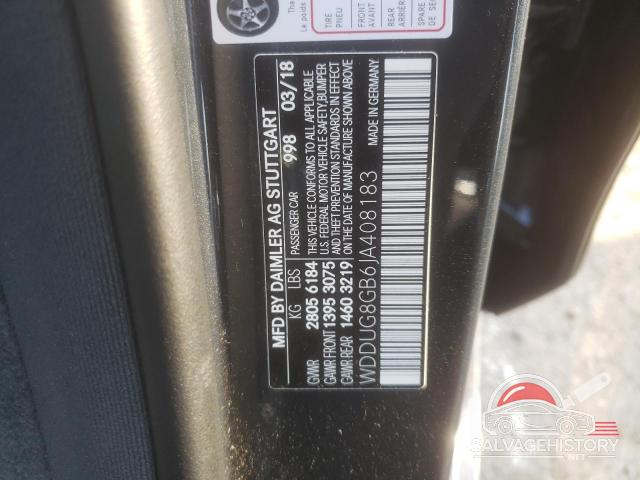 WDDUG8GB6JA408183 2018 MERCEDES-BENZ S-CLASS photo no. 12