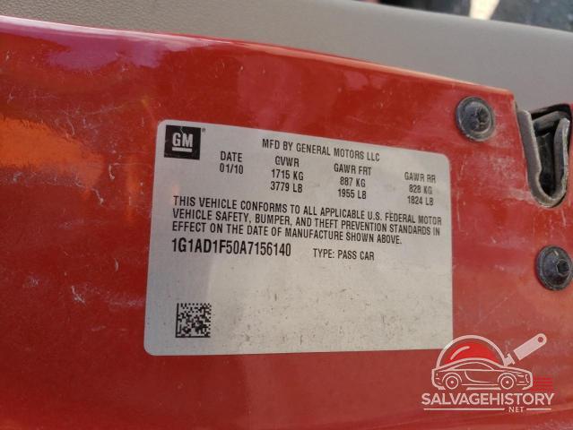 1G1AD1F50A7156140 2010 CHEVROLET COBALT photo no. 12