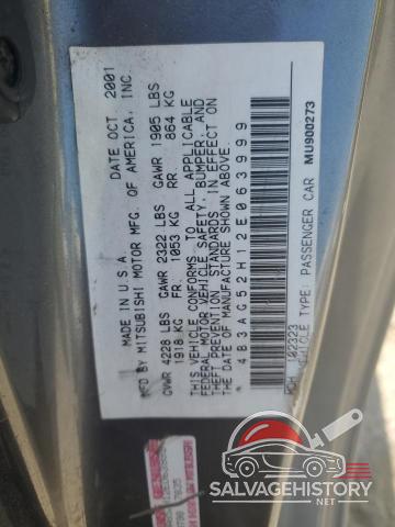 4B3AG52H12E063999 2002 DODGE STRATUS photo no. 12
