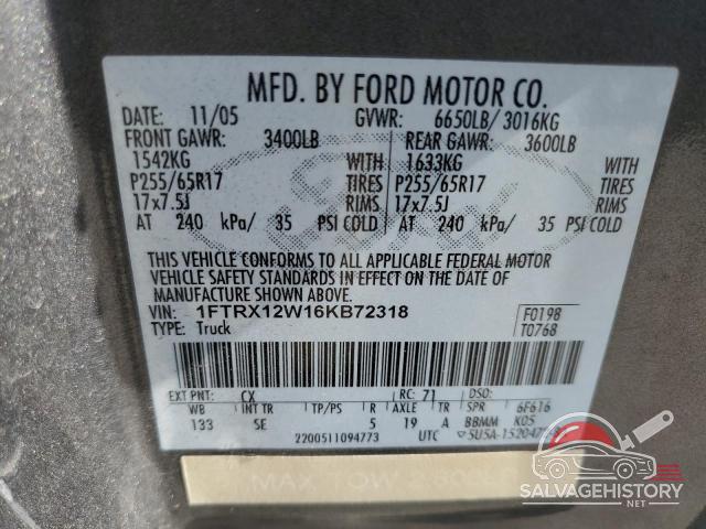 1FTRX12W16KB72318 2006 FORD All Models photo no. 12