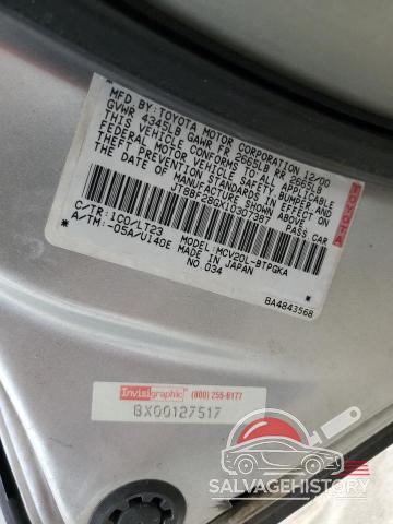 JT8BF28GX10307387 2001 LEXUS ES300 photo no. 12
