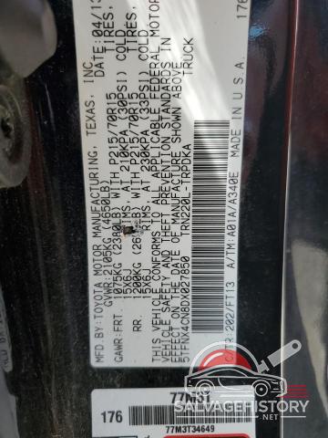 5TFNX4CN8DX027850 2013 TOYOTA All Models photo no. 12