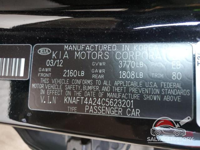 KNAFT4A24C5623201 2012 KIA FORTE photo no. 12