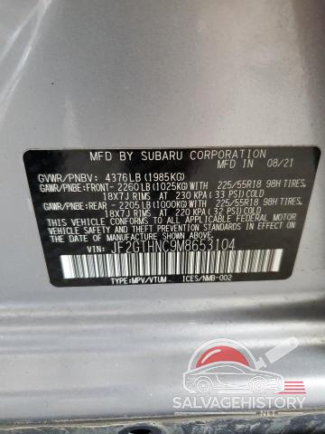JF2GTHNC9M8653104 2021 SUBARU CROSSTREK photo no. 12