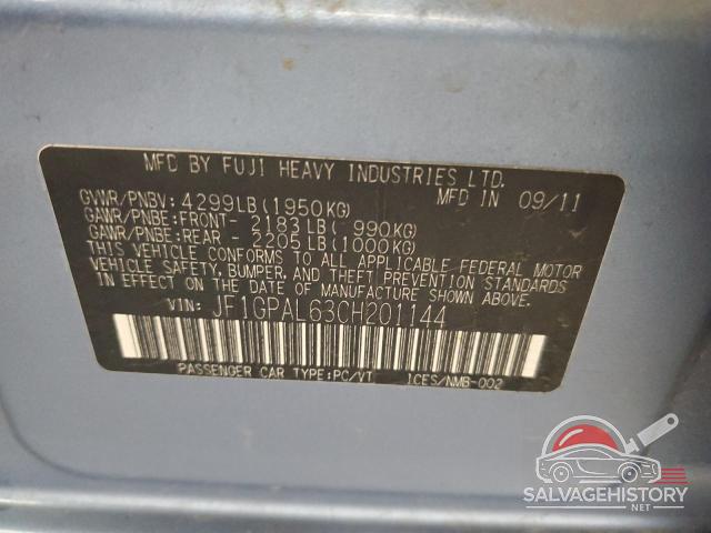 JF1GPAL63CH201144 2012 SUBARU IMPREZA photo no. 12