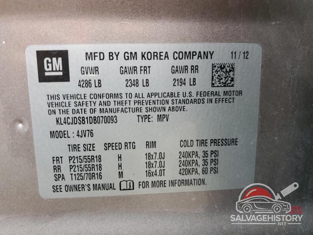KL4CJDSB1DB070093 2013 BUICK ENCORE photo no. 13