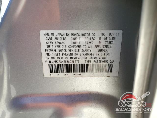 JHMGE8H56BC026276 2011 HONDA FIT photo no. 12