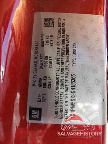 1G4PW5SK9G4185365 2016 BUICK VERANO photo no. 12