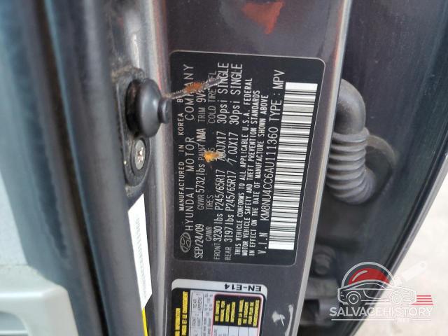 KM8NU4CC6AU111360 2010 HYUNDAI VERACRUZ photo no. 13