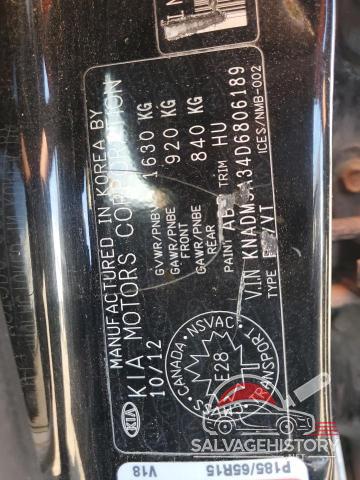KNADM5A34D6806189 2013 KIA RIO photo no. 12