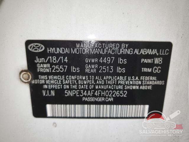 5NPE34AF4FH022652 2015 HYUNDAI SONATA photo no. 12