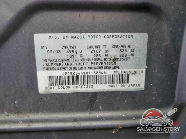 JM1BK344181138346 2008 MAZDA MAZDA3 photo no. 12
