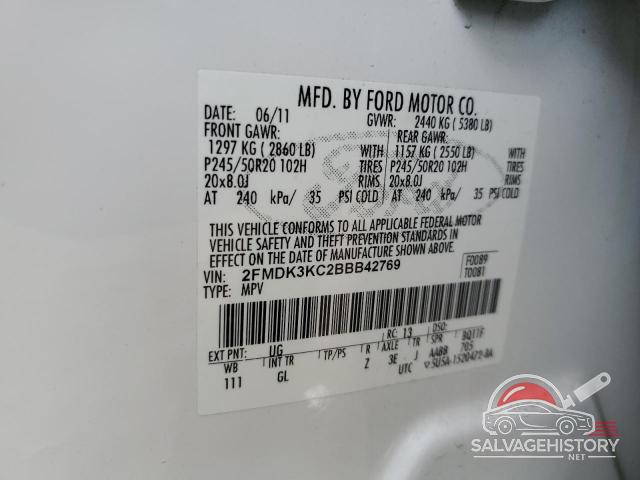 2FMDK3KC2BBB42769 2011 FORD EDGE photo no. 13