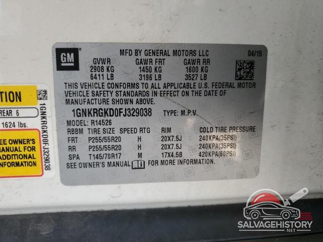 1GNKRGKD0FJ329038 2015 CHEVROLET TRAVERSE photo no. 13
