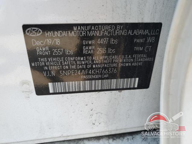 5NPE24AF4KH766376 2019 HYUNDAI SONATA photo no. 13