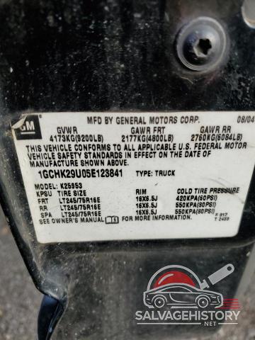 1GCHK29U05E123841 2005 CHEVROLET ALL Models photo no. 12