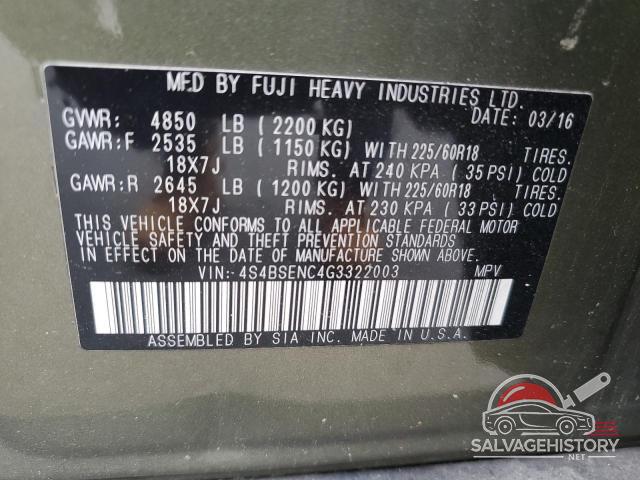 4S4BSENC4G3322003 2016 SUBARU OUTBACK photo no. 13