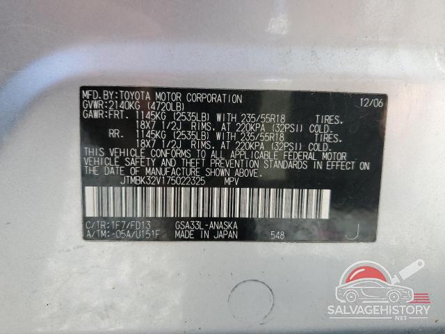 JTMBK32V175022325 2007 TOYOTA RAV4 photo no. 14