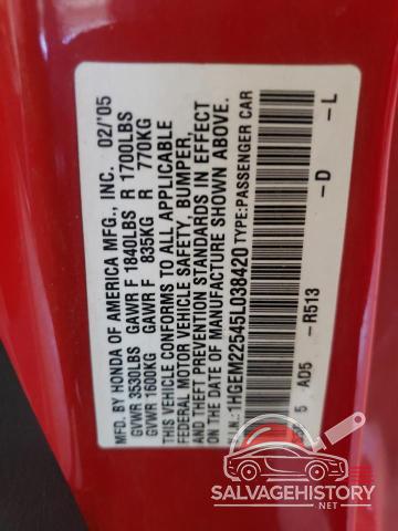 1HGEM22545L038420 2005 HONDA CIVIC photo no. 13