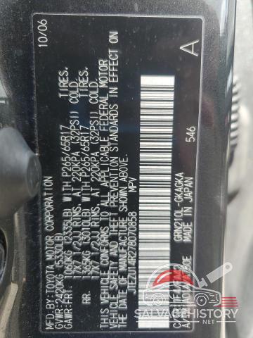JTEZU14R278070858 2007 TOYOTA 4RUNNER photo no. 14
