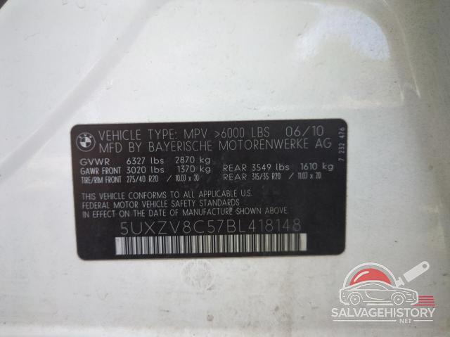 5UXZV8C57BL418148 2011 BMW X5 photo no. 10