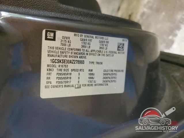 1GCSKSE30AZ278993 2010 CHEVROLET ALL Models photo no. 12