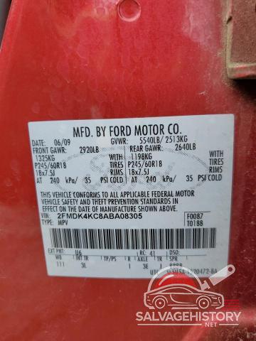 2FMDK4KC8ABA08305 2010 FORD EDGE photo no. 13