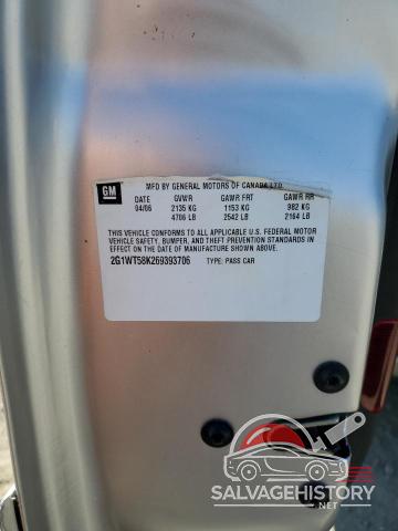 2G1WT58K269393706 2006 CHEVROLET IMPALA photo no. 12