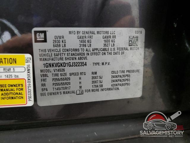 1GNKVGKD1GJ322354 2016 CHEVROLET TRAVERSE photo no. 13