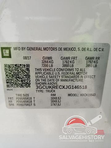 3GCUKRECXJG146518 2018 CHEVROLET ALL Models photo no. 12