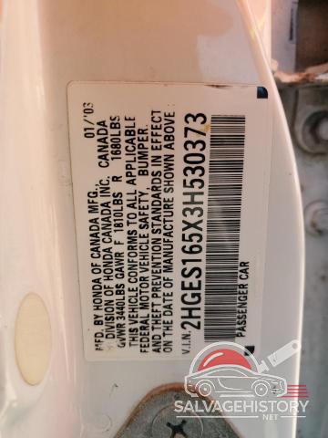 2HGES165X3H530373 2003 HONDA CIVIC photo no. 13