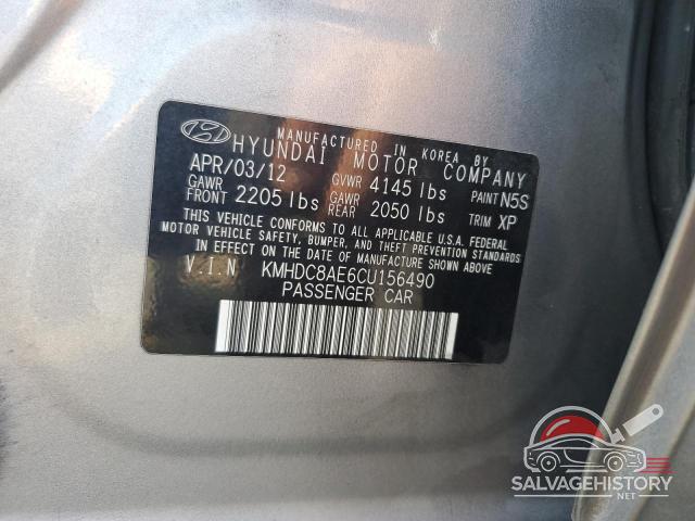 KMHDC8AE6CU156490 2012 HYUNDAI ELANTRA photo no. 12