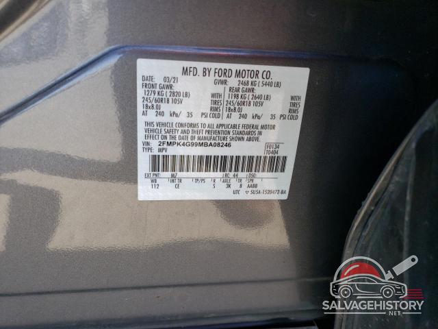 2FMPK4G99MBA08246 2021 FORD EDGE photo no. 13