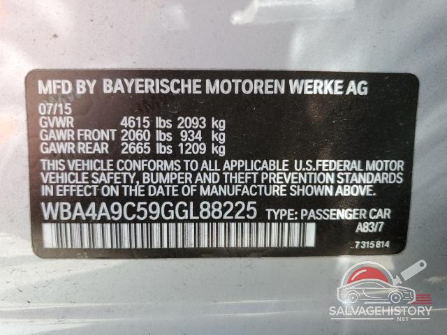 WBA4A9C59GGL88225 2016 BMW 4 SERIES photo no. 12