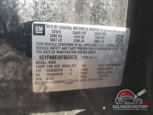 3GYFNBE35FS623670 2015 CADILLAC SRX photo no. 13