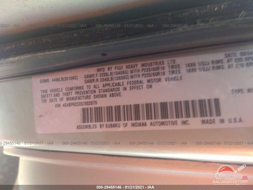 4S4BP62C057302879 2005 SUBARU LEGACY WAGON (NATL) photo no. 9
