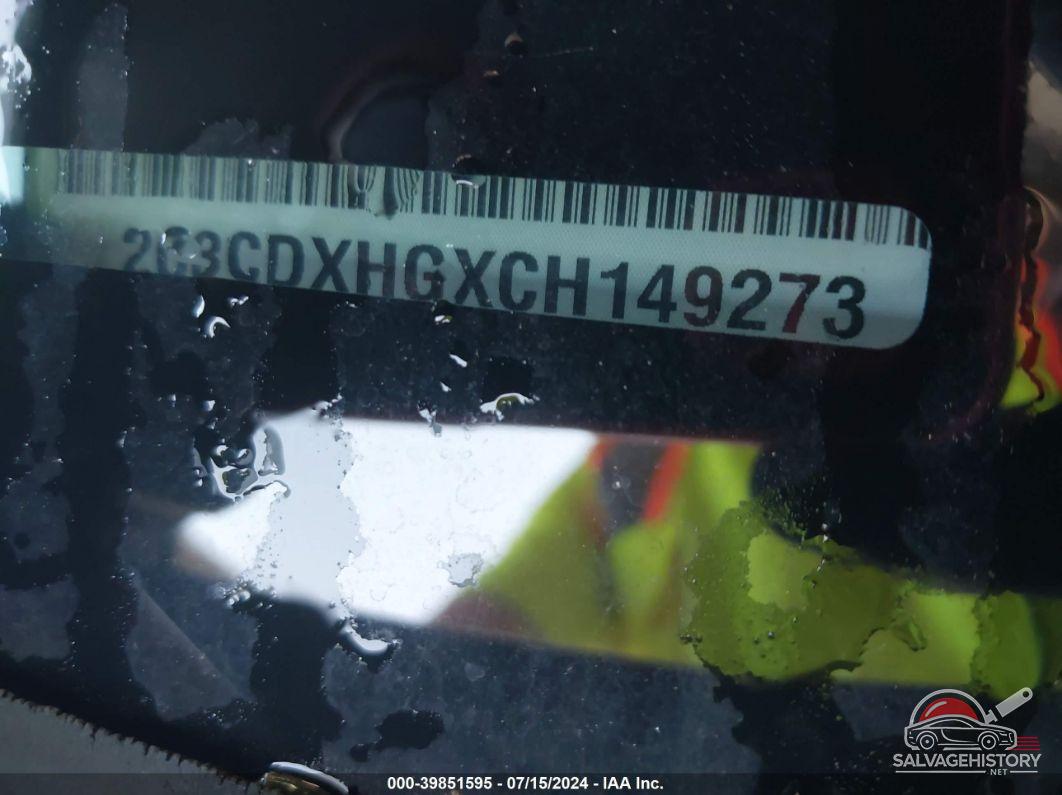2C3CDXHGXCH149273 2012 DODGE CHARGER photo no. 9