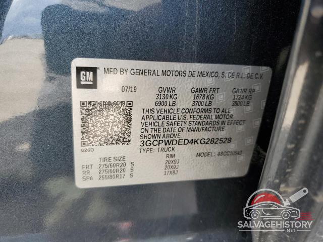 3GCPWDED4KG282528 2019 CHEVROLET ALL Models photo no. 13