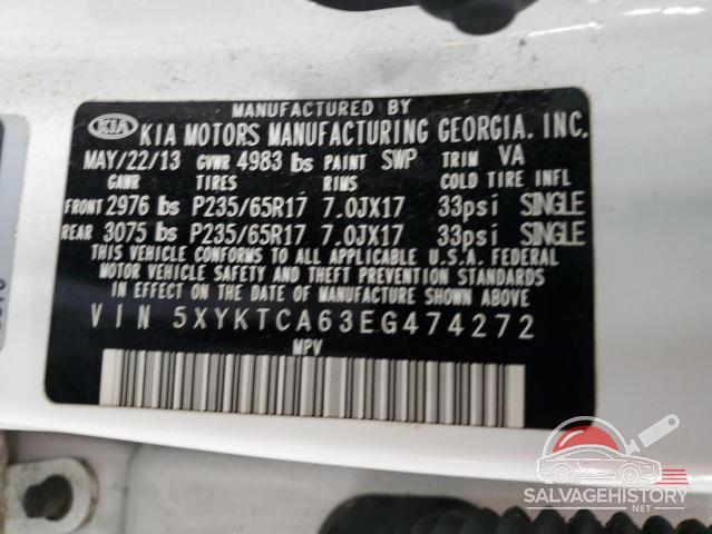 5XYKTCA63EG474272 2014 KIA SORENTO photo no. 13