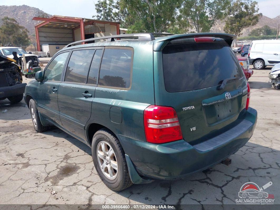 JTEGF21A730074788 2003 TOYOTA HIGHLANDER photo no. 3