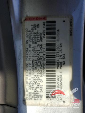 JTDDR32T820130711 2002 TOYOTA CELICA photo no. 12