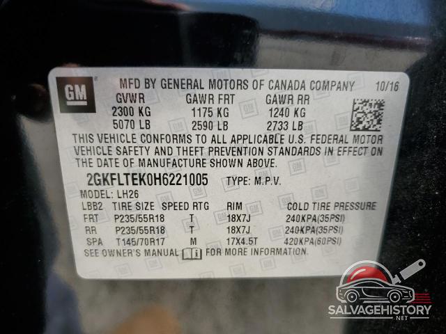 2GKFLTEK0H6221005 2017 GMC TERRAIN photo no. 12