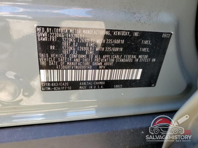 4T3B6RFV1NU099140 2022 TOYOTA RAV4 photo no. 13