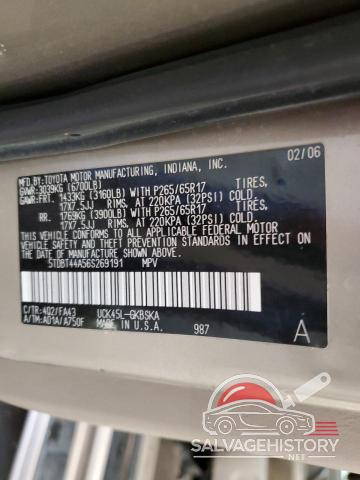 5TDBT44A56S269191 2006 TOYOTA SEQUOIA photo no. 13