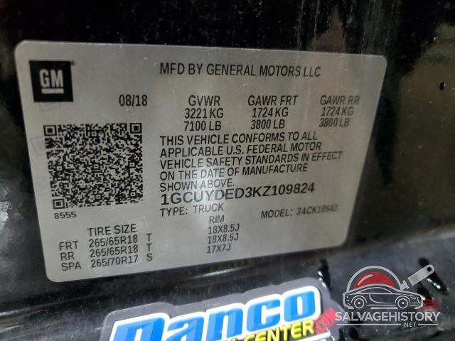1GCUYDED3KZ109824 2019 CHEVROLET ALL Models photo no. 13