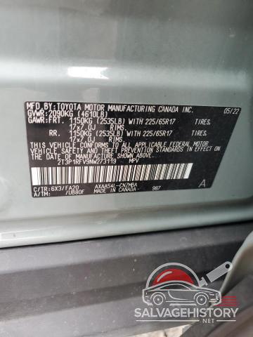 2T3P1RFV9NW273119 2022 TOYOTA RAV4 photo no. 13