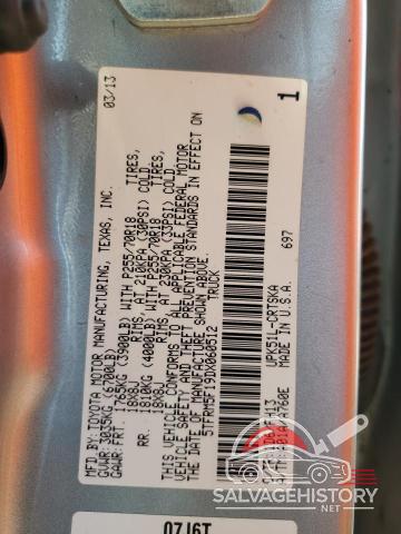 5TFRM5F19DX060512 2013 TOYOTA TUNDRA photo no. 12
