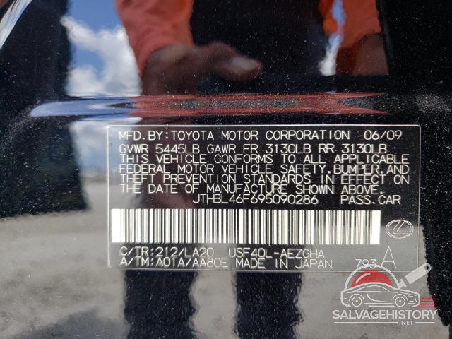 JTHBL46F695090286 2009 LEXUS LS460 photo no. 12