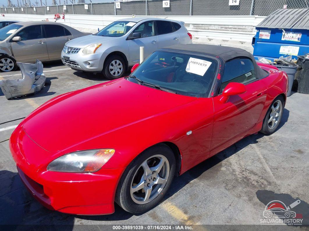 JHMAP1148YT000571 2000 HONDA S2000 photo no. 2