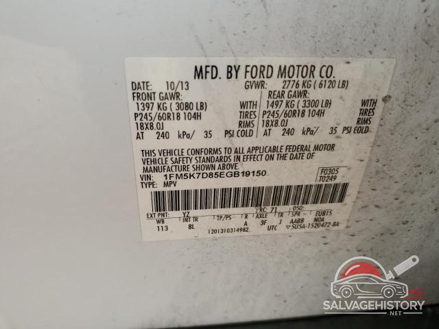 1FM5K7D85EGB19150 2014 FORD EXPLORER photo no. 12